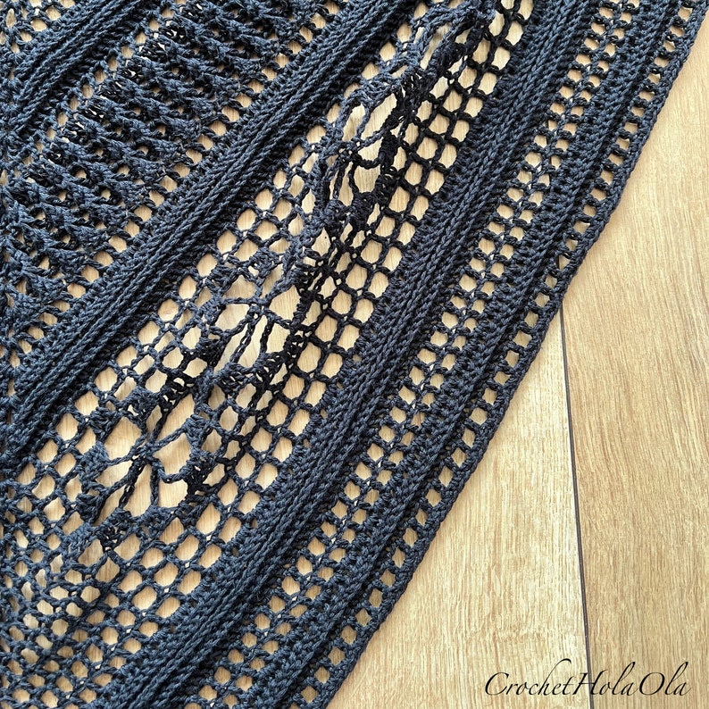 Crochet Shawl Pattern: Ursula Easy Tutorial (Digital Download) image 5