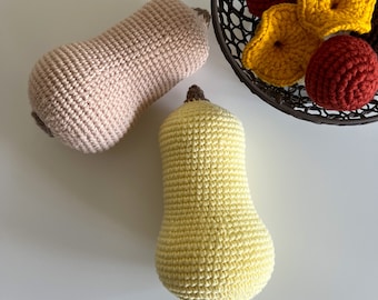 Crochet Butternut Squash Pattern: DIY Kitchen Toy (PDF Pattern)