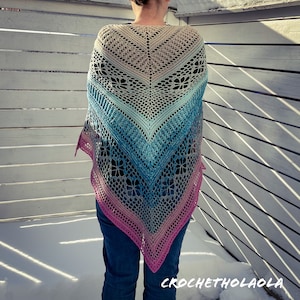 Crochet Shawl Pattern: Ursula Easy Tutorial (Digital Download) image 10