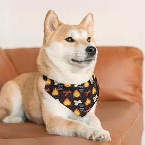 Anime Inspired Pet Bandana Collar, Anime Gift, Anime Pet Accessory