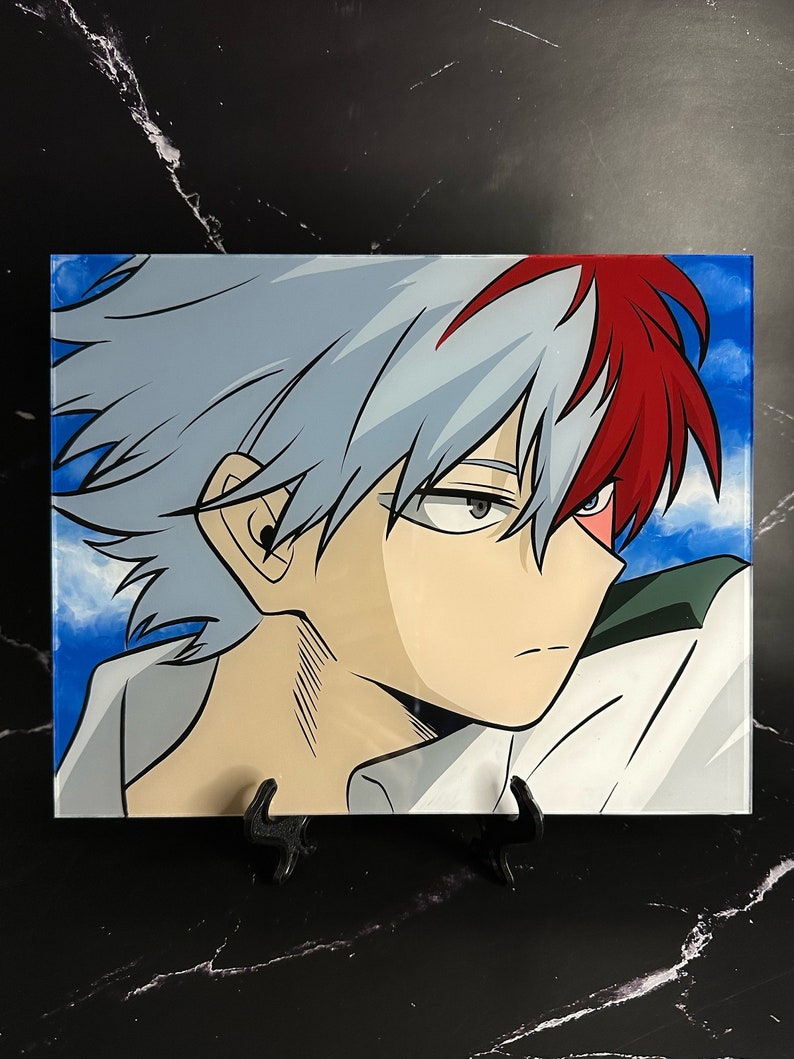 8x10in. Anime Glass Paintings, Anime Painting, Anime Art, Anime Gift, Anime Glass Art IcyHot