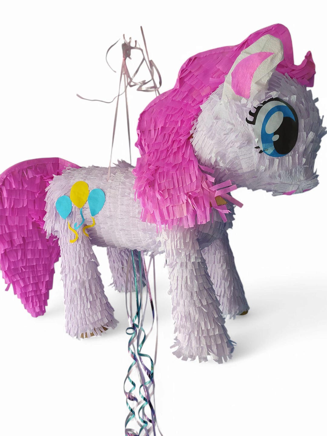 3D Pink Party Pony Piñata – Pull String or Classic – Magical Birthday ...