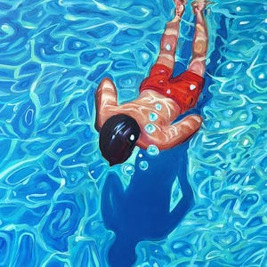 Silence - Diver in water Print