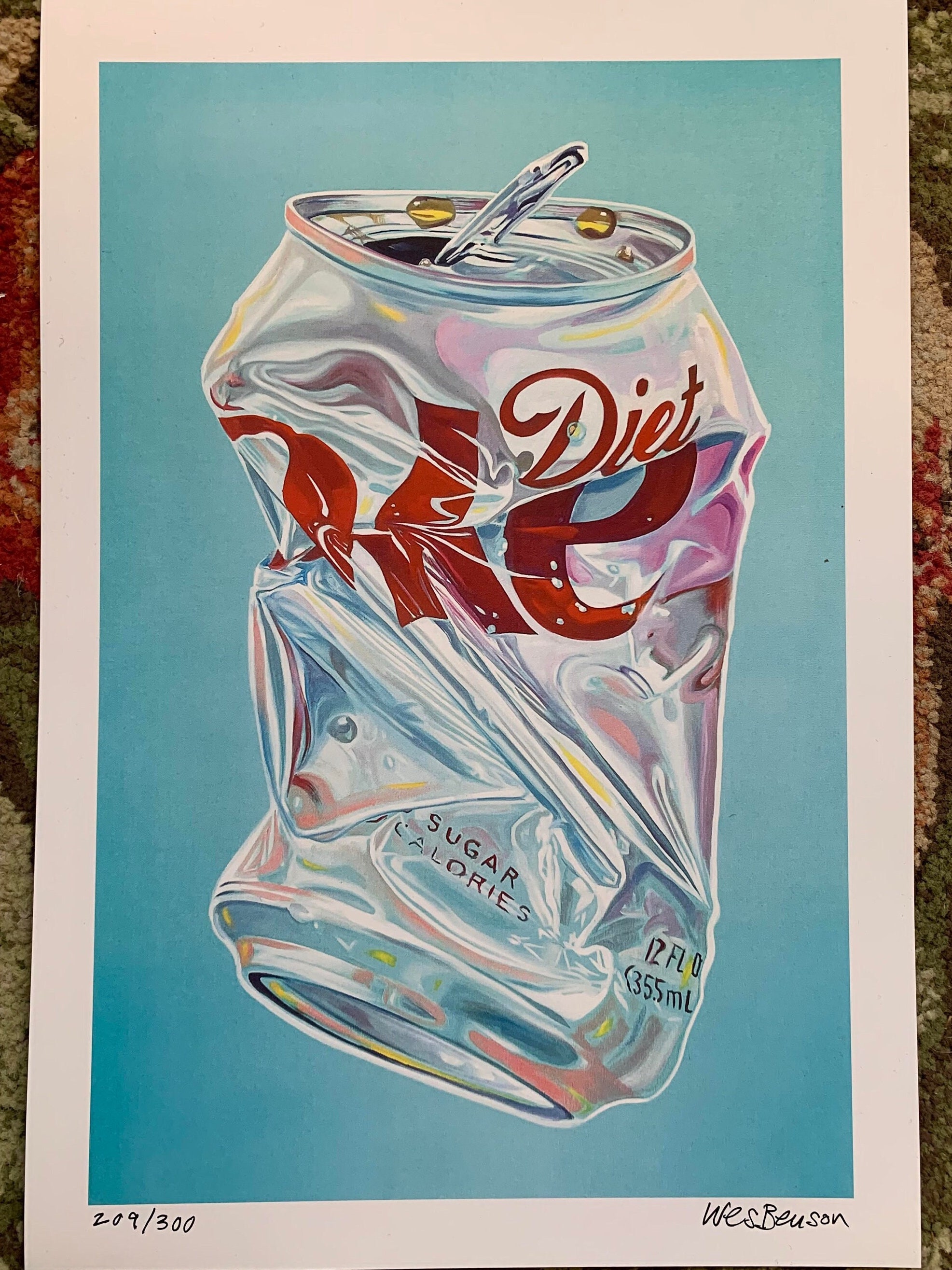 Large 13x19 Limited Edition Crushed Diet Coke Etsy