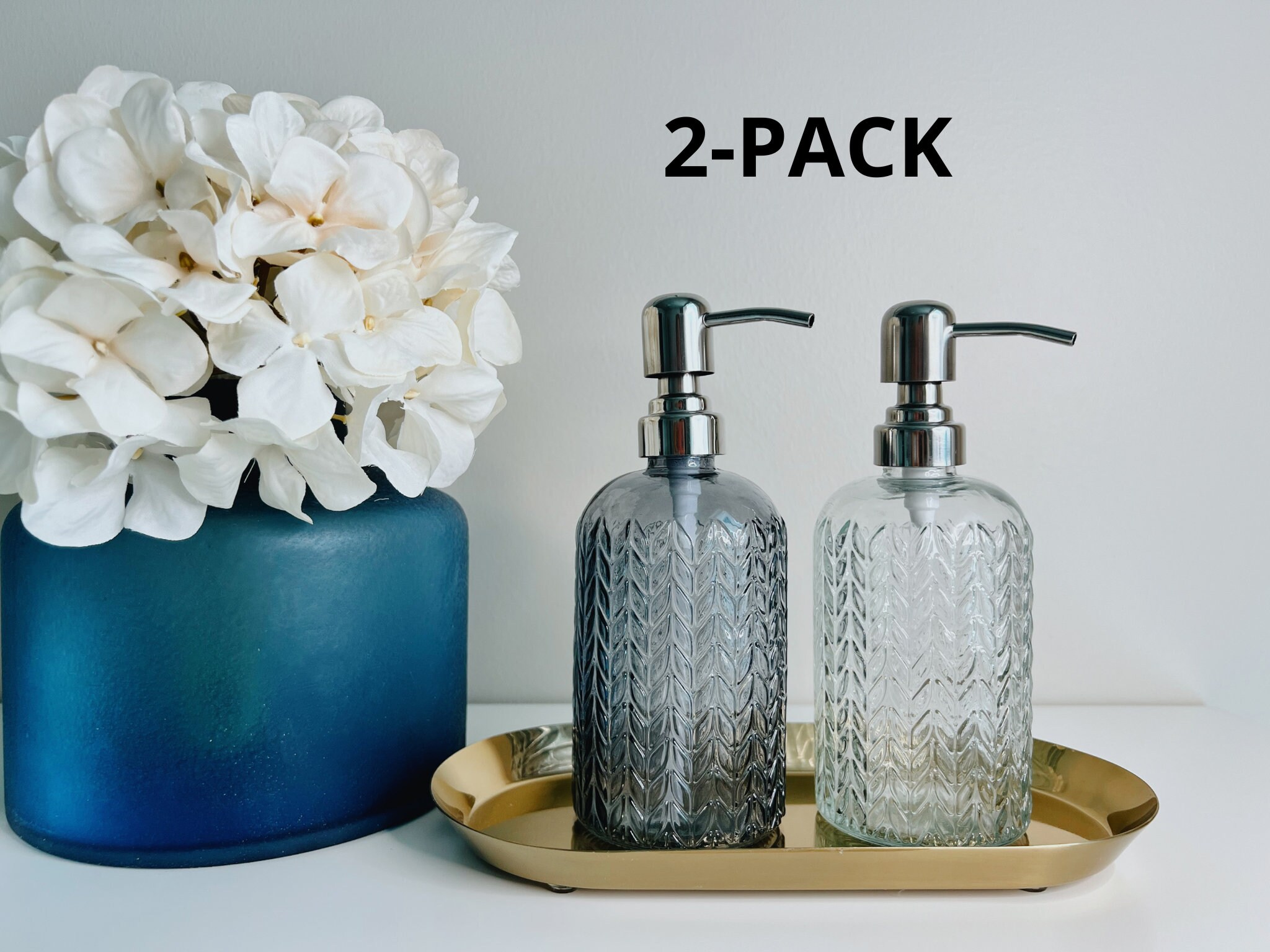 Soap Dispenser for Bathroom or Kitchen Refillable Glass - Etsy