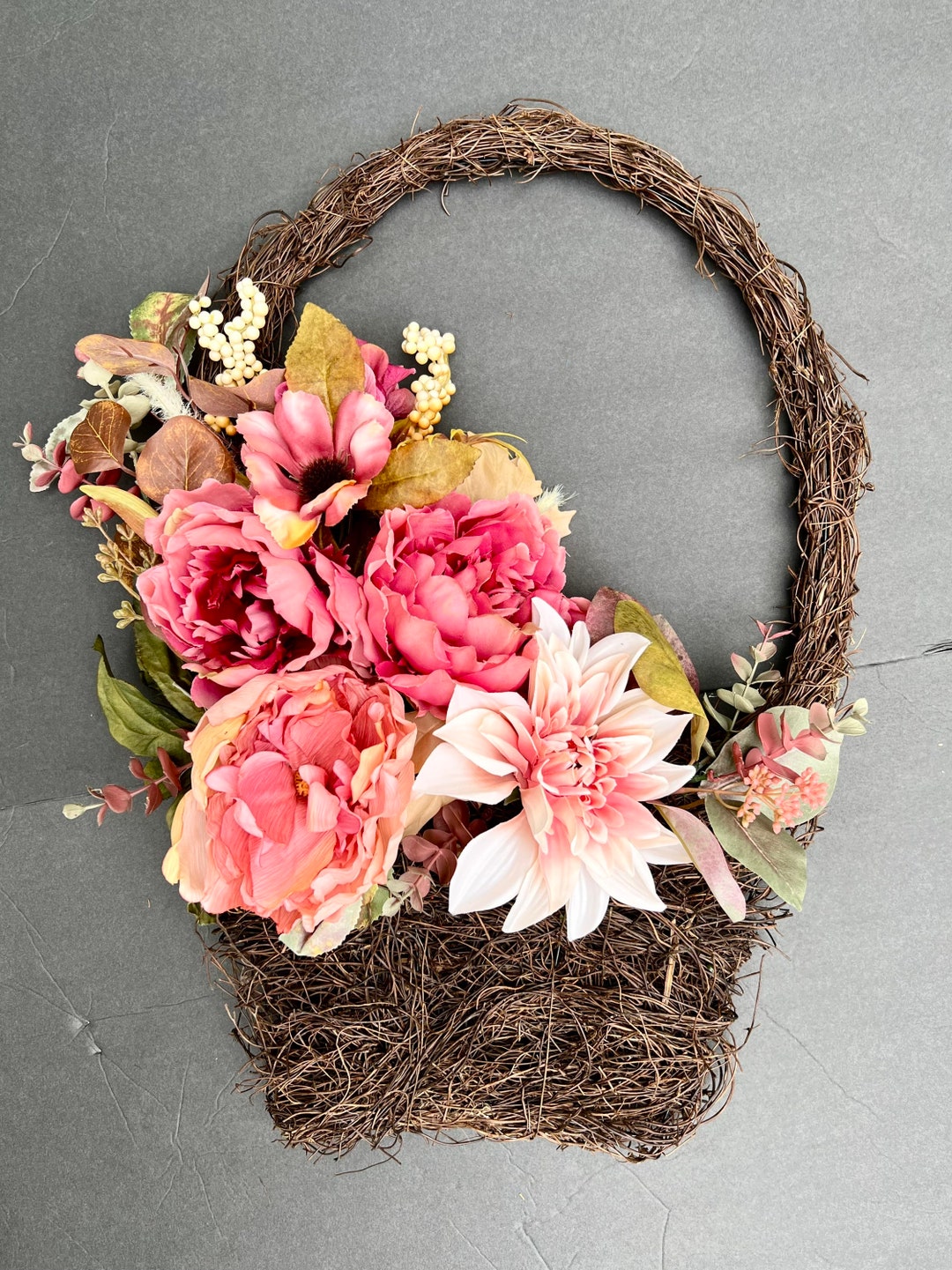 Fall Wreath, Fall Flowers Wreath, Fall Basket Decor, Fall Flowers Decor, Fall Flowers Basket