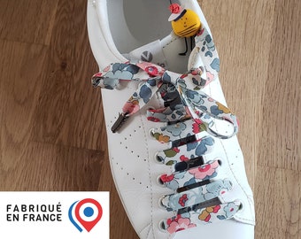 Lacets en tissu Liberty Betsy au choix, Liberty of London, lacets chaussures, baskets, sneakers, stan smith veja, tons rouge vert bleu jaune