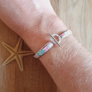 Liberty bracelet adjustable size, gold or silver T clasp, adult or child, Christmas motifs