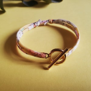 Bracelet Liberty taille ajustable, fermoir T doré ou argenté, adulte ou enfant, motif au choix dont Margaret & Annie image 10