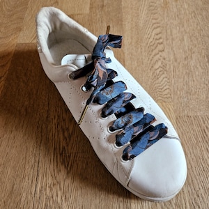 Schnürsenkel aus Liberty-Stoff nach Wahl, Liberty of London, Sneaker-Schnürsenkel, Sneaker, Stan Smith Veja, LIMITED SERIES Blau-, Grüntöne, auch fluoreszierend