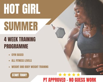 Hot Girl Summer 4 Week Workout Plan - Fitness Plan - Gym Based