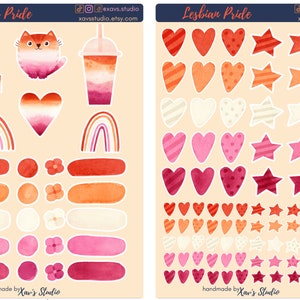 2 stickervellenpakket Lesbian Pride Month / trotssticker / lgbtq-sticker / lesbische sticker