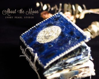 About the Moon- "The Night Sky" Handmade Journal NoteBooks