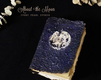 About the Moon- "The Dark Night " Handmade Journal Notebook