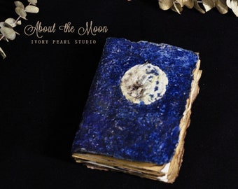 About the Moon- "The Light Night " Handmade Journal Notebook