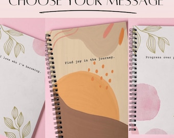 Custom Journal Gift For Writer Gratitude Journal Spiral Notebook Personalized Gift For Her Floral Watercolor Notepad Inspirational Gift Idea