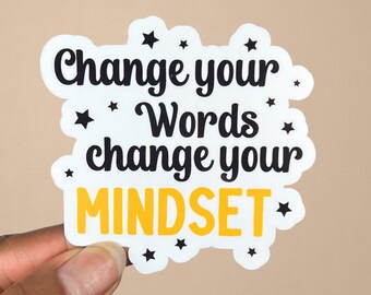 Inspirational Quote Sticker Growth Mindset Gift Idea Positive Affirmation Sticker For Water Bottle Decal Mental Health Sticker For Laptop