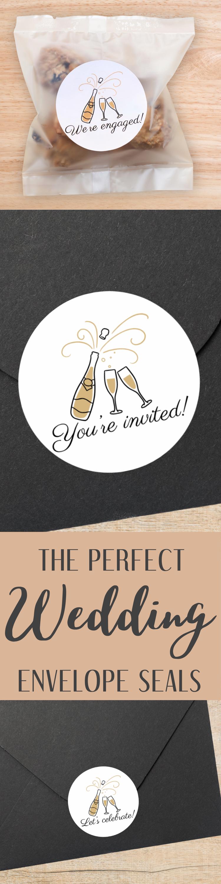 We’re Engaged Sticker Sheet Engagement Announcement Envelope Sticker ...