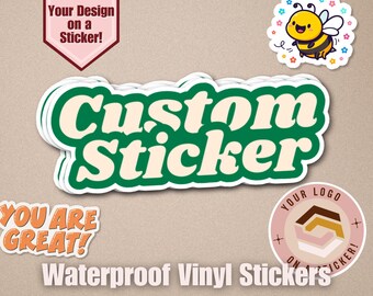 Custom Vinyl Sticker Waterproof Design Personalized Logo Glossy Finish Laptop Decoration Wrap Car Window Decal Art Business Branding