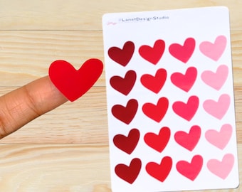 Heart Stickers Red And Pink Hearts Valentines Day Stickers Envelope Seal Small Hearts  Decor Planner Sticker For Journal Sticker For Gift