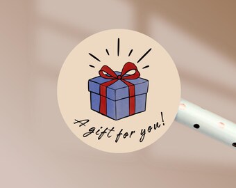 A Gift For You Stickers Enjoy Your Project Envelope Seal Thank You Label Small Business Packaging Label Thank You Sticker Shipping Supplies