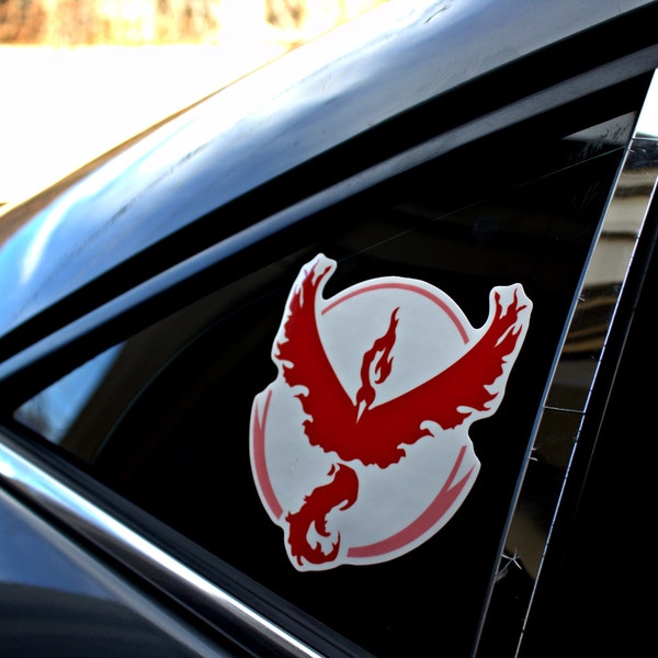 Team Valor Pokemon GO Car Sticker 5in Decal Glossy Waterproof for Laptops, Skateboard, Water Bottles, Cars, Windows etc...