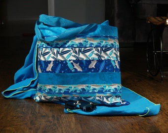 Surf's Up - Blue and turquoise combine to make this an ideal beach bag or tote for fun in the sun anywhere!