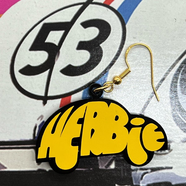 Disney earrings Herbie inspired dangle earrings|The Love Bug|Birthday gift|Disney vacation movies|Car earrings|VW Bug|jewelry