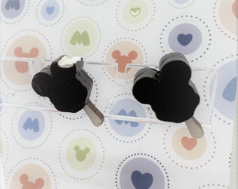Mickey Mouse earrings ice cream bar stud earrings one bitten one whole|Disney earrings|Disney vacation|snack food|Jewelry