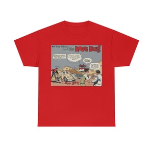 Disney Herbie The Love Bug Comic book Tshirt | Volkswagen Beetle 53 Classic Car Shirt | Great gift Mother's Day or Father's Day