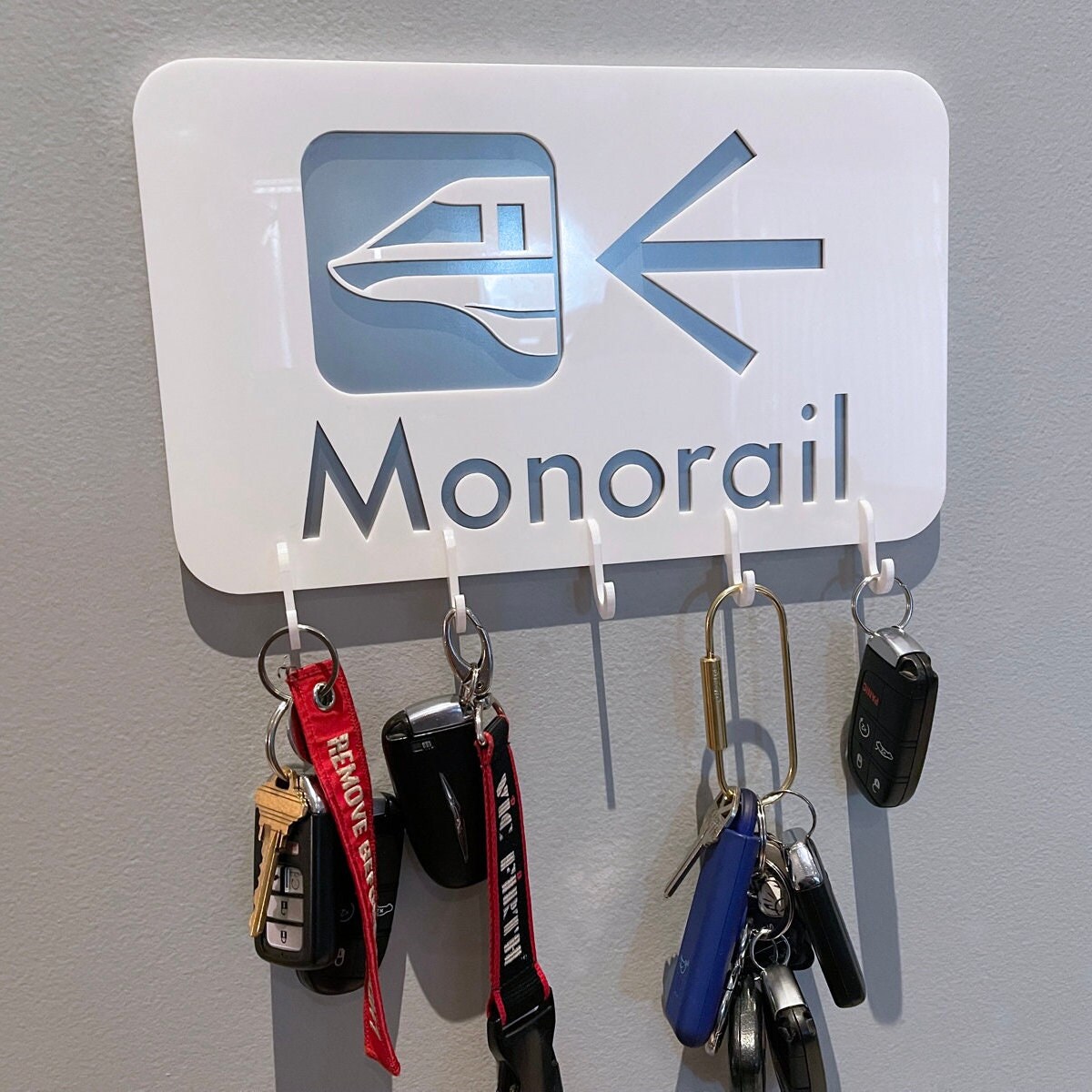 Disney Monorail Key Organizer Key Hooks Leashes Home Decor Customize
