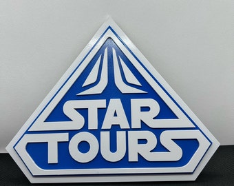 Disney Star Tours sign plaque home decor Prop Disneyland inspired Hollywood Studios Star Wars Walt Disney world ride inspired