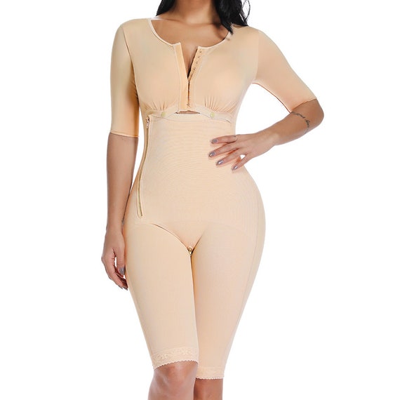 Vedette 5145 Latex Full Body Mid Thigh Faja Shapewear with Arm Compression  – Orchard Corset
