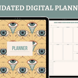 Boho Witchy Undated Digital Planner for Goodnotes, Notability, GoodNotes Template