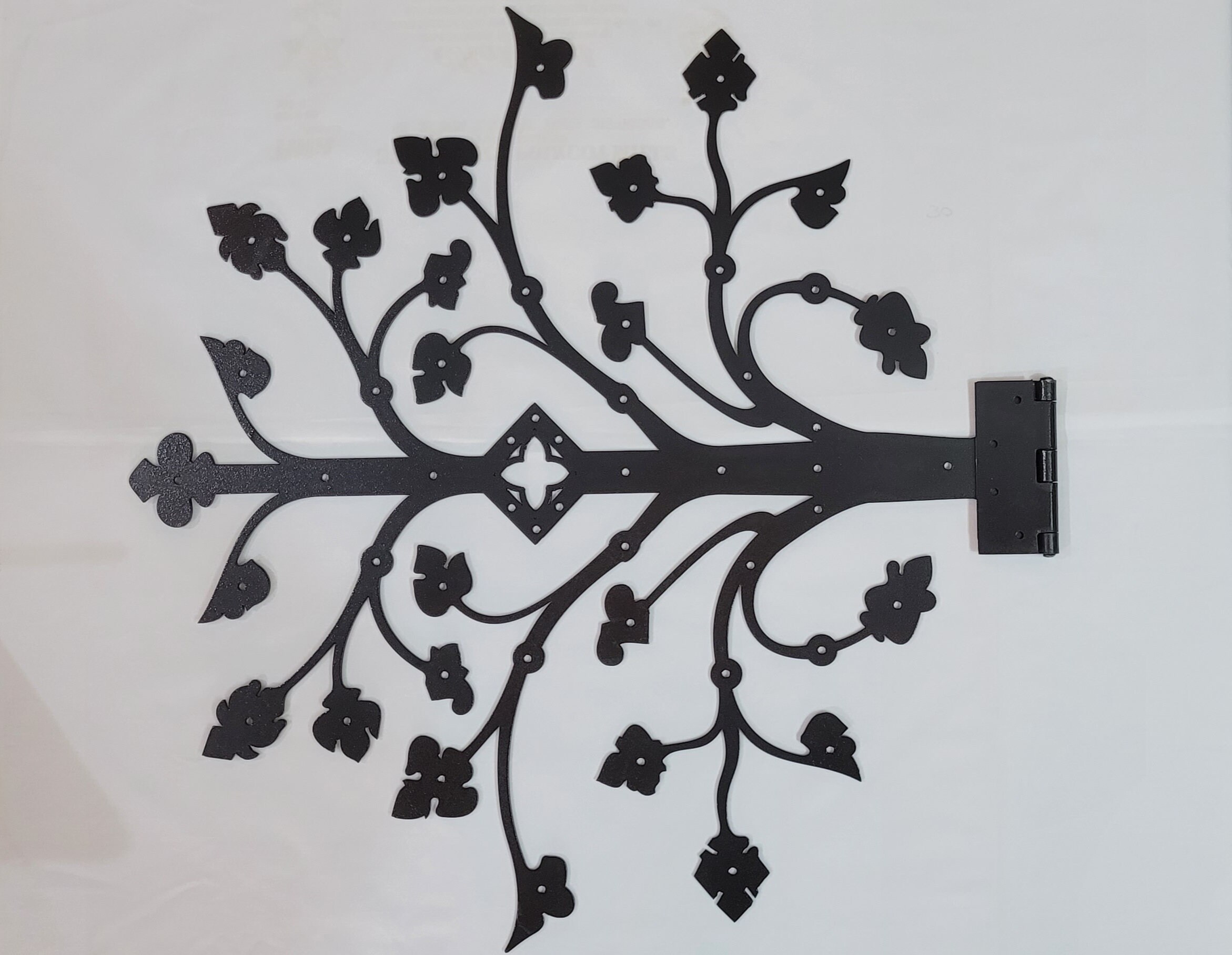 Ornamental Gate Hinges / Door Hinges in Iron With Black Finish Etsy