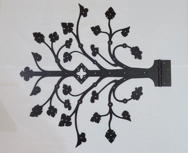 Ornamental Gate Hinges / Door Hinges in Iron With Black Finish Etsy