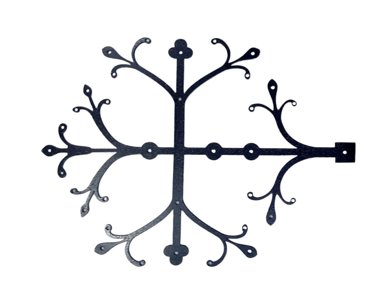 Ornamental Gate Hinges / Door Hinges in Iron With Black Finish HF012