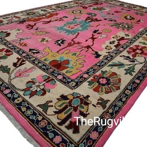 Antique pairet pink Oushak rug 9x12 Area rug hand made Turkish Rug Oriental pastel Rug for living bedroom,wool rug kitchen room Pre Order
