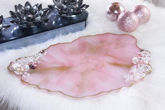 【大阪限定】HLT ROSE MARBLE MIRROR TRAY Amazon.com: Pink Gold Marble Decorative Tray, Decorative