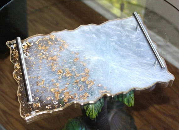 Vassoio Portagioie In Resina Effetto Marmo - Organizer Anelli E Collane 20x10.5cm, Stile Nordico - Foto 5