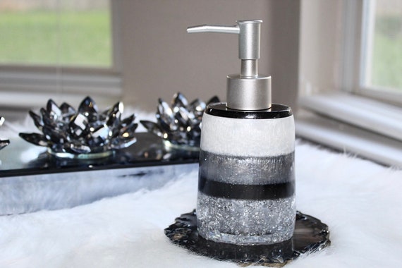 HANDMADE Luxury Glitter Resin Soap Dispenser Decorative Lotion