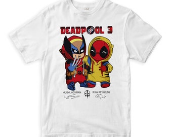 Camiseta divertida de Deadpool y Wolverine, pequeños amigos, tallas para hombre y mujer (DEA-89112)