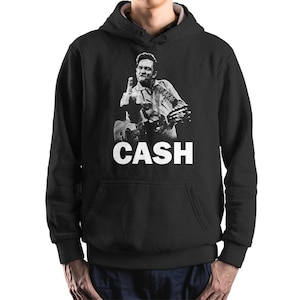 Johnny Cash middelvinger hoodie en sweater, uniseks maten (ld-116)