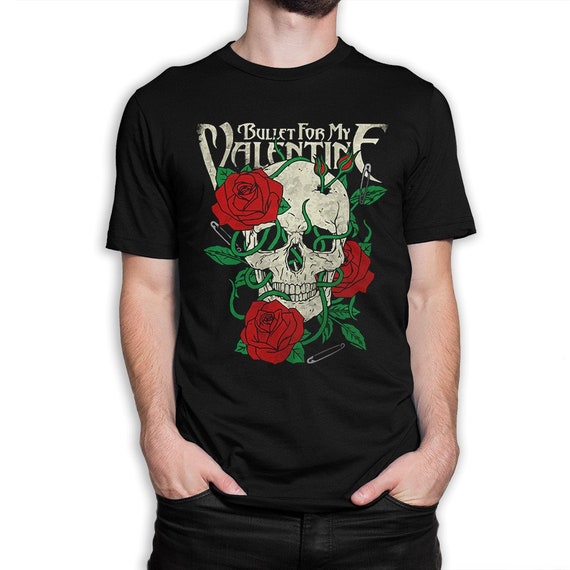 Bullet for My Valentine Skull and Roses T-shirt, Men's Women's