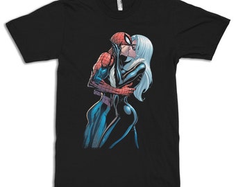 Spider-Man and Black Cat T-Shirt, Men's Women's Sizes (met-273)