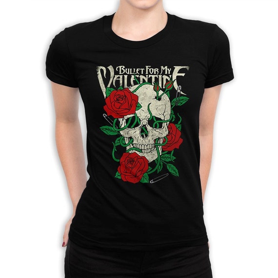 Bullet for My Valentine Skull and Roses T-shirt, Men's Women's
