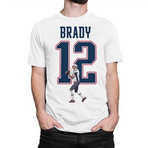 Tom Brady 12 T-Shirt, Men's Women's Sizes (met-025)