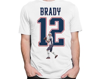 Tom Brady New England Patriots #12 NFL Jersey T-shirt - Front