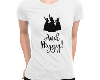 Camiseta do musical Hamilton e Peggy, tamanhos masculino e feminino (met-289)