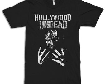 T-shirt Hollywood Undead - Taille M Adulte, Noir, Occasion Très Bon état (petit Trou)
